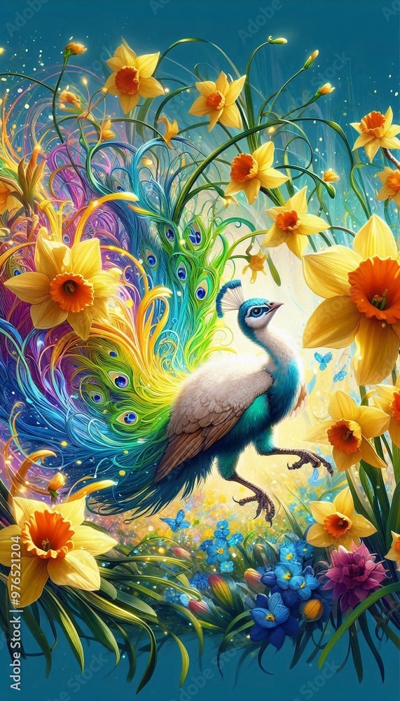 Obraz premium hübscher Pfau