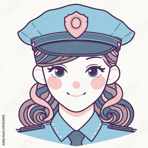Illustration of a policewoman