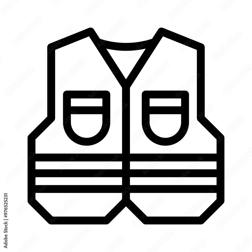 safety vest line icon safety vest line icon