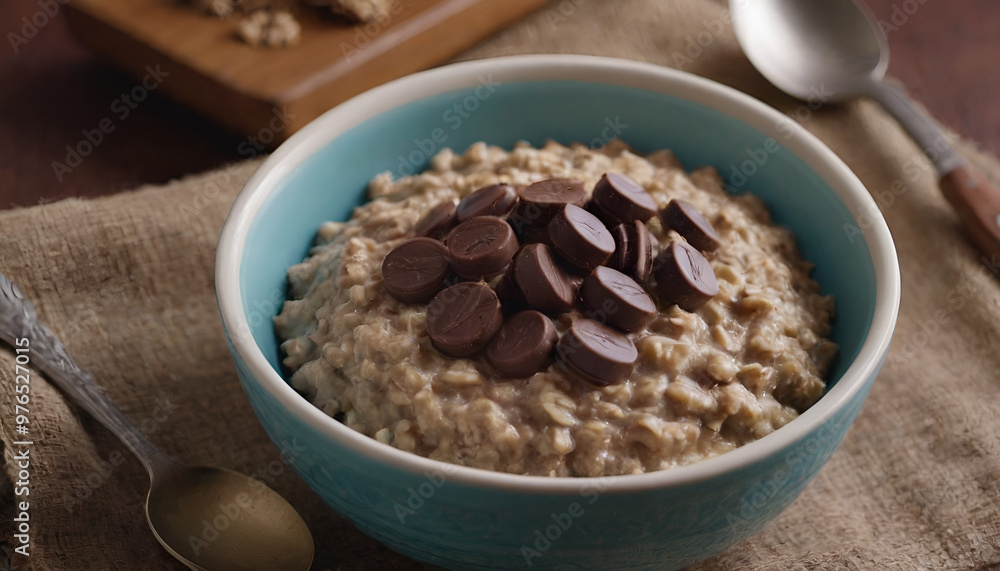 bowl of chocolate oatmeal bowl of chocolate oatmeal