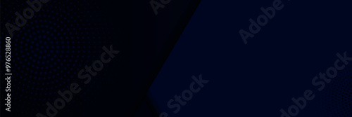 Simple modern dark blue background with overlapping triangles. Blue abstract background with empty space for text.