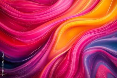 A vibrant and engaging psychedelic wavy abstract background featuring fluid colors in shades of pink, orange, and purple, symbolizing creativity, energy, movement, and emotion.