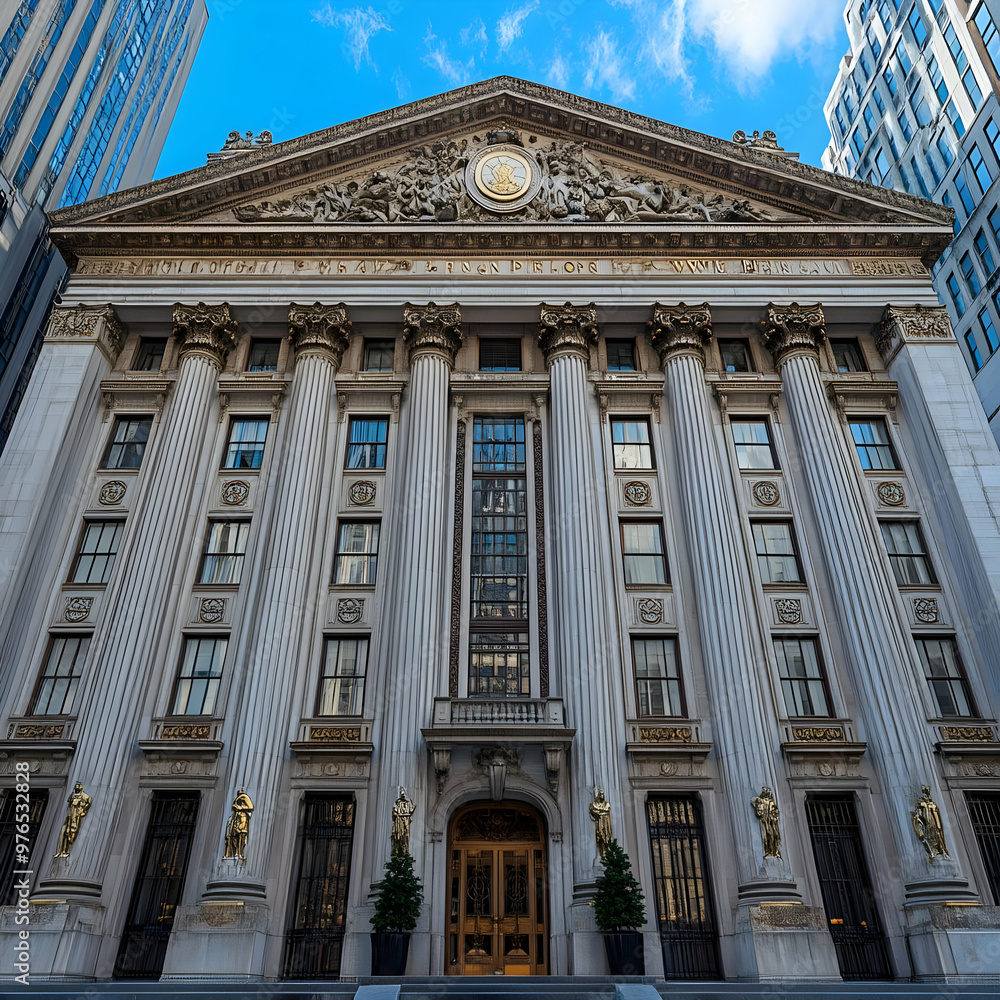 Grand Neoclassical Facade - An Architectural Photo of History and Grandeur Grand Neoclassical Facade - An Architectural Photo of History and Grandeur
