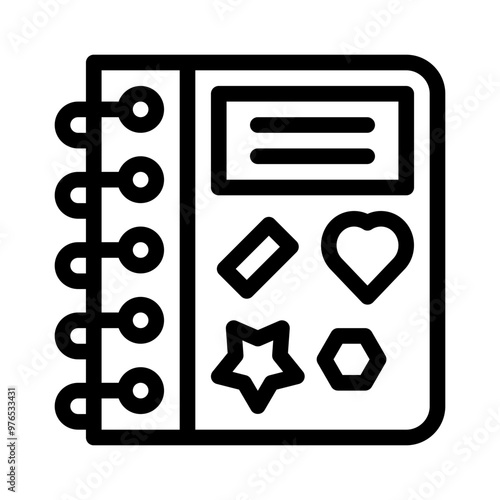 scrapbook line icon