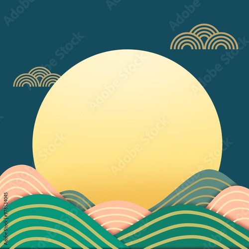 명절,설날,추석,보름달 일러스트