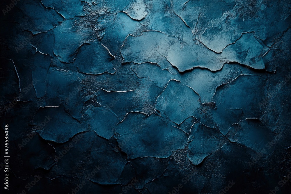 Old wall pattern texture cement blue dark abstract blue color design are light with black gradient background , ai Old wall pattern texture cement blue dark abstract blue color design are light with black gradient background , ai