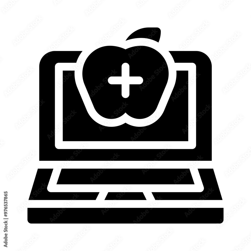 Obraz premium laptop glyph icon