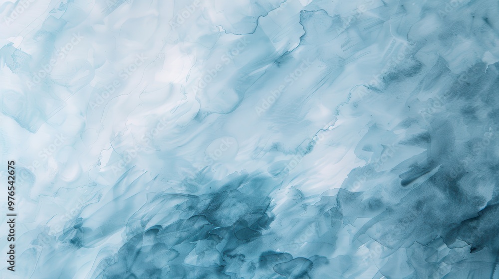 Obraz premium Abstract Gray Fantasy Background, a soft and flowing texture in shades of gray and aqua, perfect for banners or wallpapers, featuring watercolor washes and acrylic splashes.