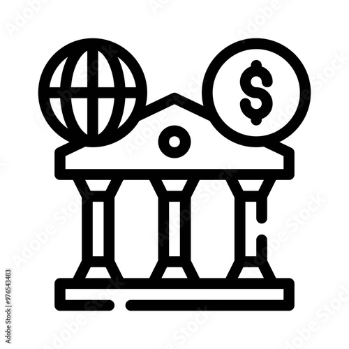 bank manager line icon