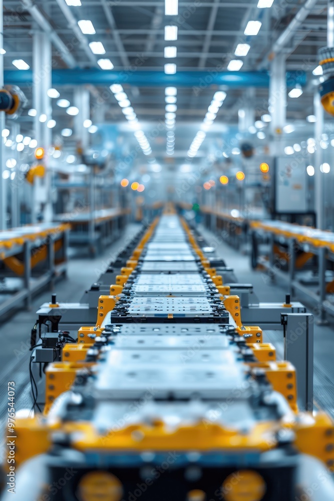 Fototapeta premium The robotic arm production line in modern factories