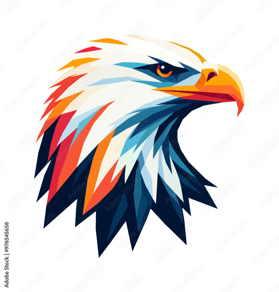 eagle head - low poly design style (artwork 1) eagle head - low poly design style (artwork 1)