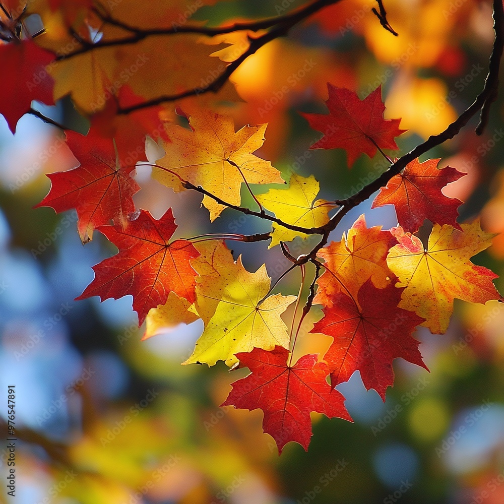 Autumn Maple Leaves in Sunlight Autumn Maple Leaves in Sunlight