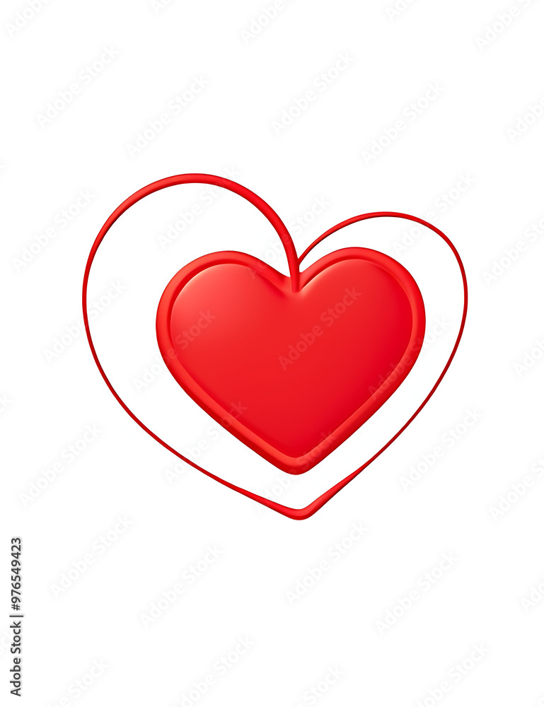 A minimalist red heart icon, isolated on a plain white background. Ideal for love-themed designs, healthcare branding, or charity concepts A minimalist red heart icon, isolated on a plain white background. Ideal for love-themed designs, healthcare branding, or charity concepts
