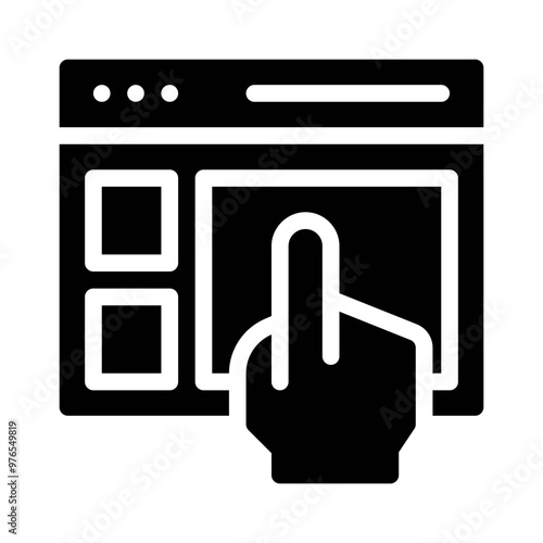 touchscreen glyph icon