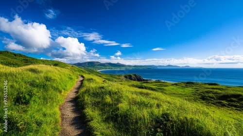 Hike along the beautiful coastline of Ireland's Wild Atlantic Way. Take in the breathtaking views, explore the rugged cliffs and sandy beaches, and discover the unique beauty of the Irish countryside.
