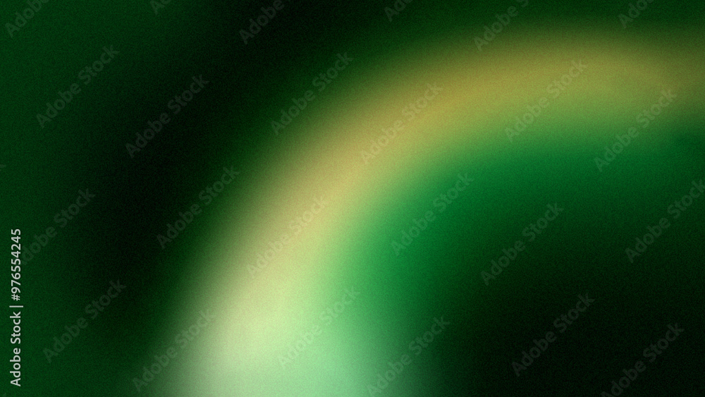 Grainy gradient banner background illustration design. Green and yellow curves isolated on a dark emerald green grainy gradient banner background. Grainy gradient banner background illustration design. Green and yellow curves isolated on a dark emerald green grainy gradient banner background.