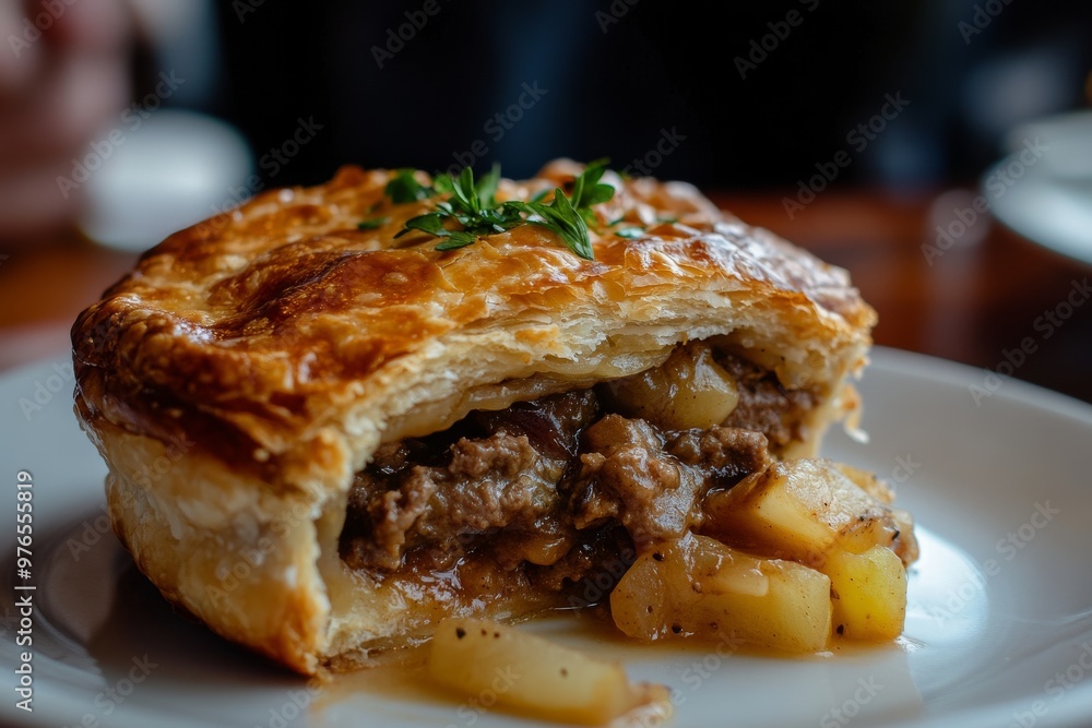 custom made wallpaper toronto digitalMeat Pie, A hand-sized pie filled with minced meat, gravy, mushrooms, onions, and sometimes cheese, considered a staple snack or meal.