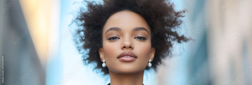 Confident Black Woman in Stylish Blazer Walking Through City Street Exuding Elegance and Sophistication Confident Black Woman in Stylish Blazer Walking Through City Street Exuding Elegance and Sophistication