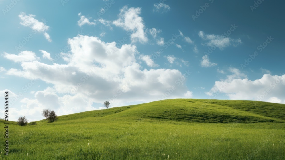 Peaceful Rolling Hills Under a Blue Sky Peaceful Rolling Hills Under a Blue Sky