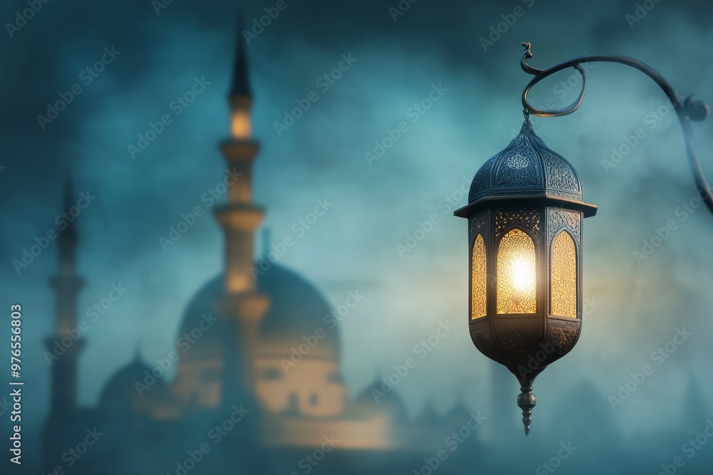 Ramadan Blessings: A Lantern's Glow Illuminates the Mosque, symbolizing faith, spirituality, hope, peace, and celebration. Ramadan Blessings: A Lantern's Glow Illuminates the Mosque, symbolizing faith, spirituality, hope, peace, and celebration.