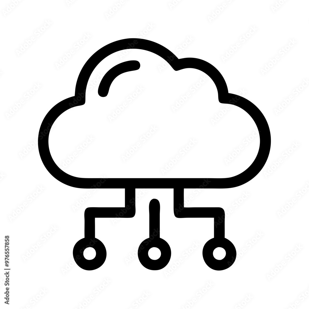 Cloud storage icon vector illustration Cloud storage icon vector illustration