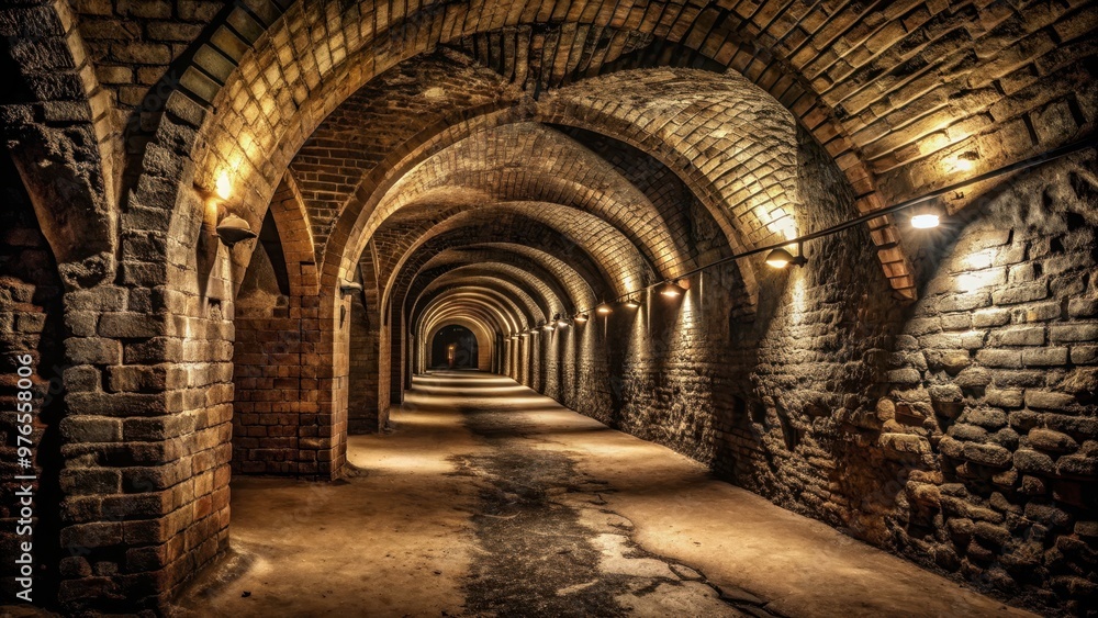 Dark underground passage with arched catacomb tunnel structure, catacomb, tunnel, dark, underground, passage, arches, structure Dark underground passage with arched catacomb tunnel structure, catacomb, tunnel, dark, underground, passage, arches, structure