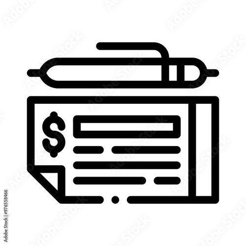 paycheck line icon