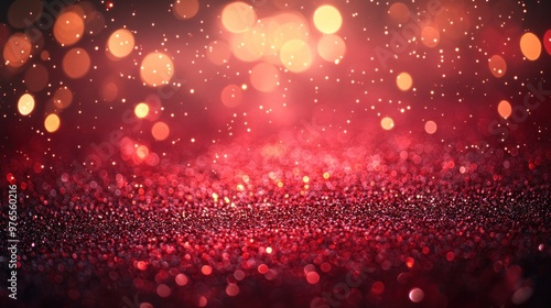 Red Glitter with Bokeh Lights