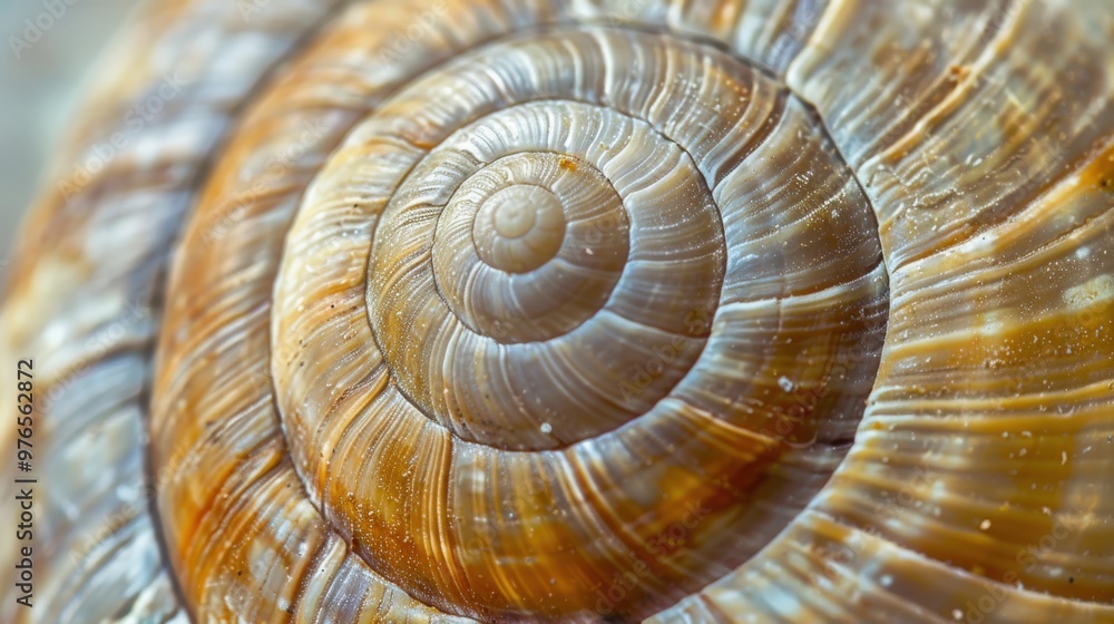 Macro View of Snail Shell Texture and Spirals Macro View of Snail Shell Texture and Spirals
