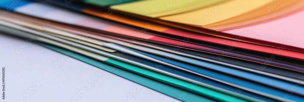 An array of colorful paper sheets neatly stacked on a white surface, representing organization, creativity, and art supplies, perfect for crafts and office use. An array of colorful paper sheets neatly stacked on a white surface, representing organization, creativity, and art supplies, perfect for crafts and office use.