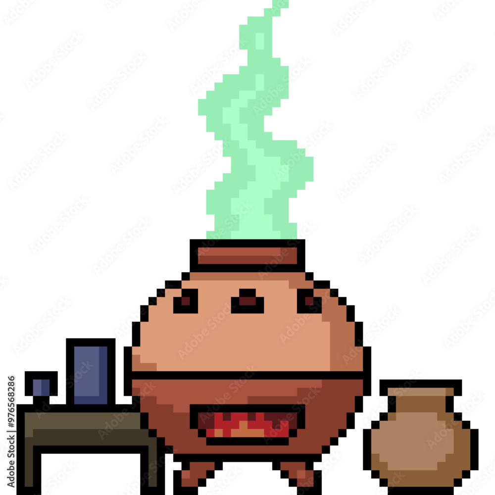 pixel art of stove pot cook pixel art of stove pot cook