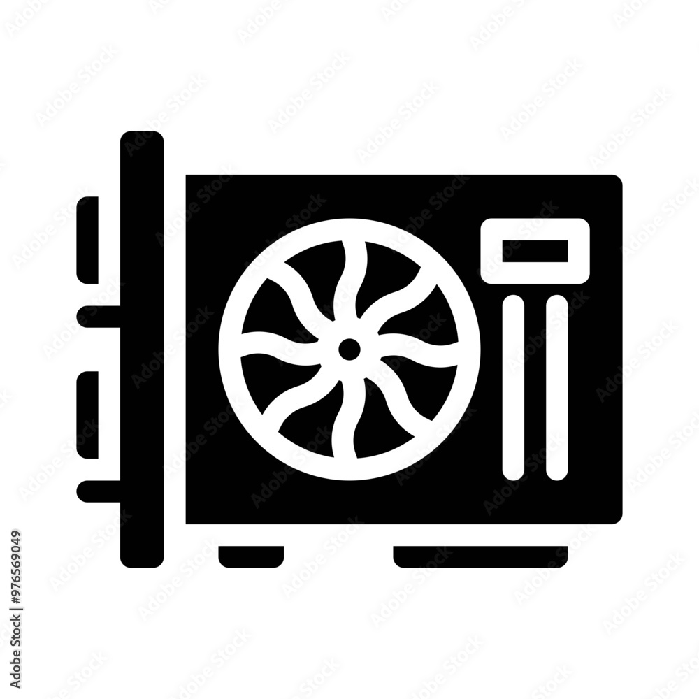 graphics card glyph icon graphics card glyph icon