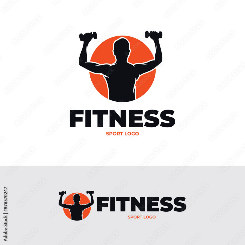 Vector graphic of gym and fitness logo design template Vector graphic of gym and fitness logo design template