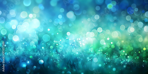 Ocean Dreamscape: Abstract bokeh background with teal, blue, and green hues, creating a dreamy, ethereal atmosphere. Perfect for websites, presentations.