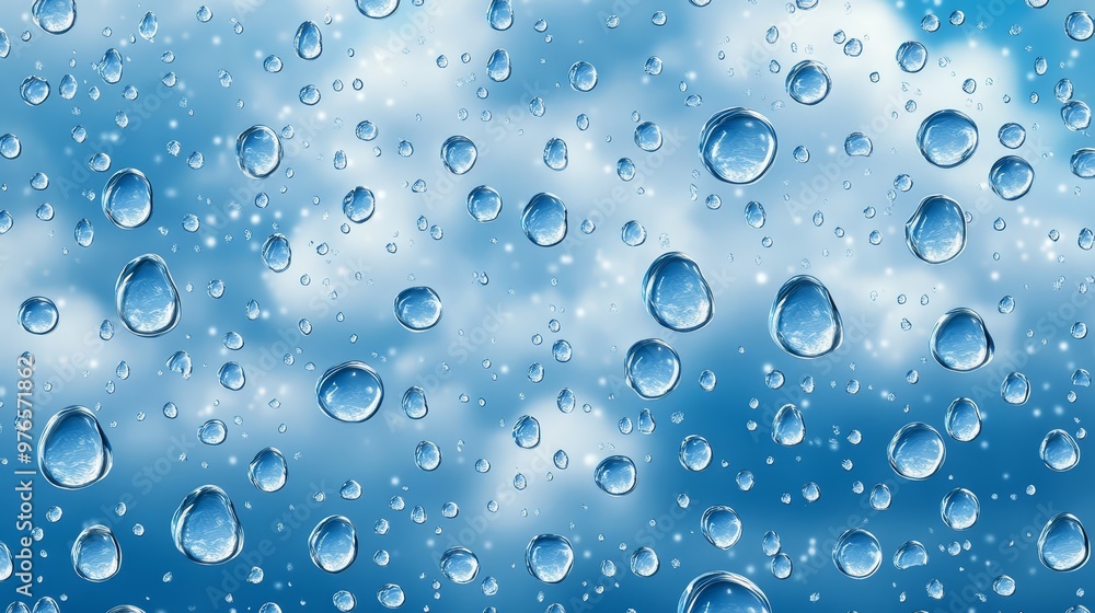 Water Droplets on Blue Background Abstract Texture Water Droplets on Blue Background Abstract Texture