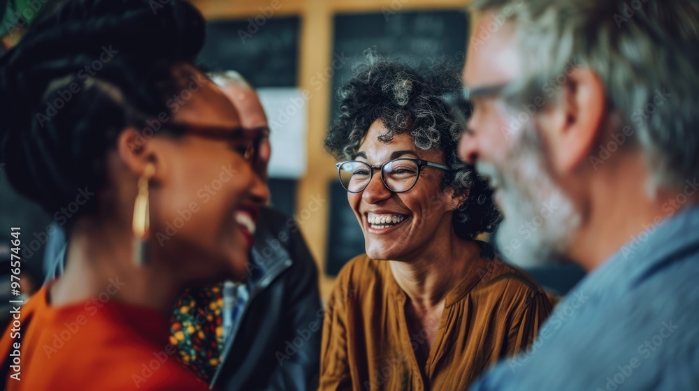 A group of colleagues smiling and interacting during a team-building activity. A group of colleagues smiling and interacting during a team-building activity.
