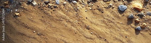 Sand and Stones Texture Beach Background Natural Pebble Surface