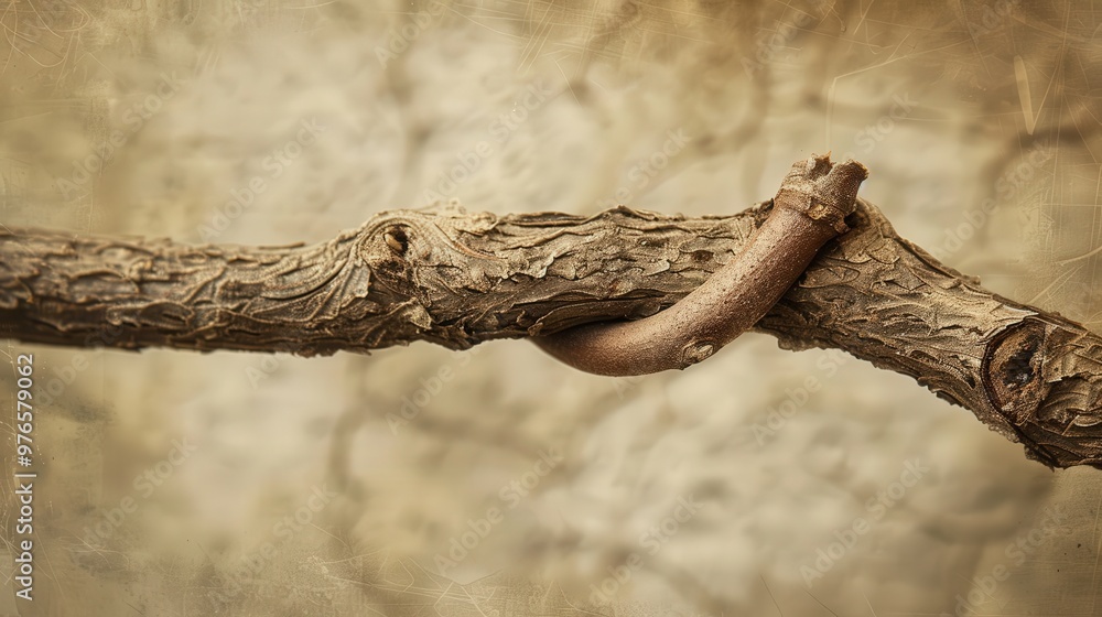 Twisted Branch in Nature's Embrace Twisted Branch in Nature's Embrace