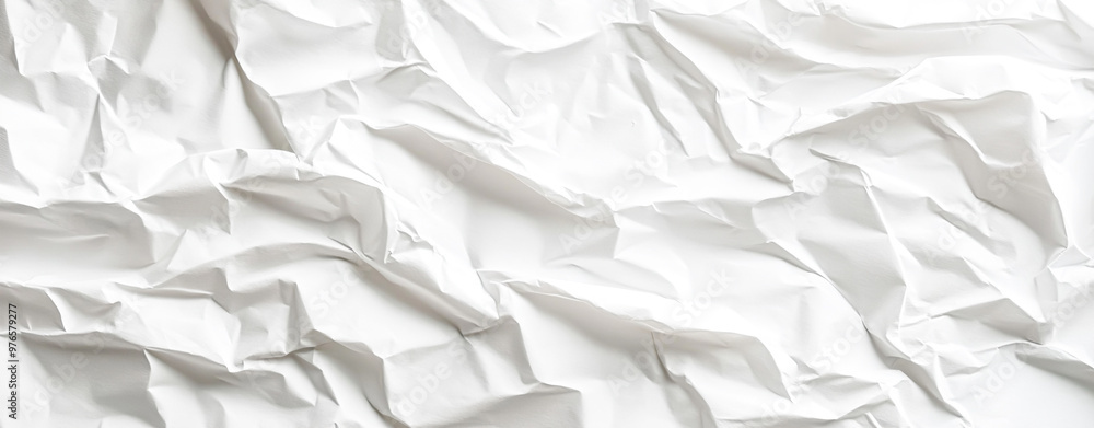 Elegant Minimalist White Paper Background with Crumpled Textured Detail