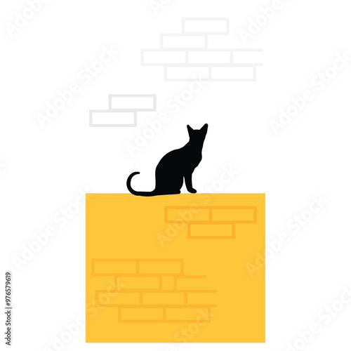 cat on a window, silhouette of cat