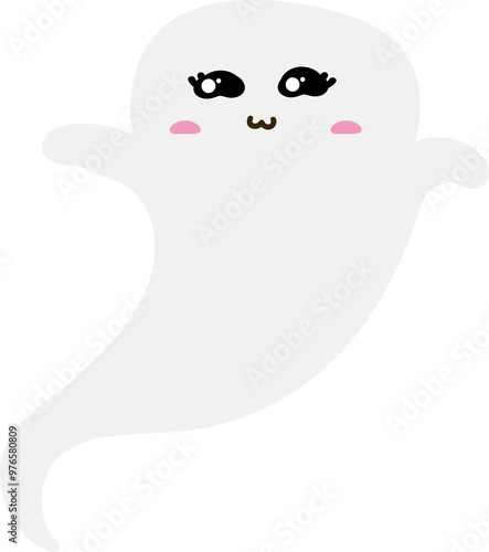 cute ghost cartoon , halloween