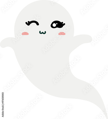 cute ghost cartoon , halloween