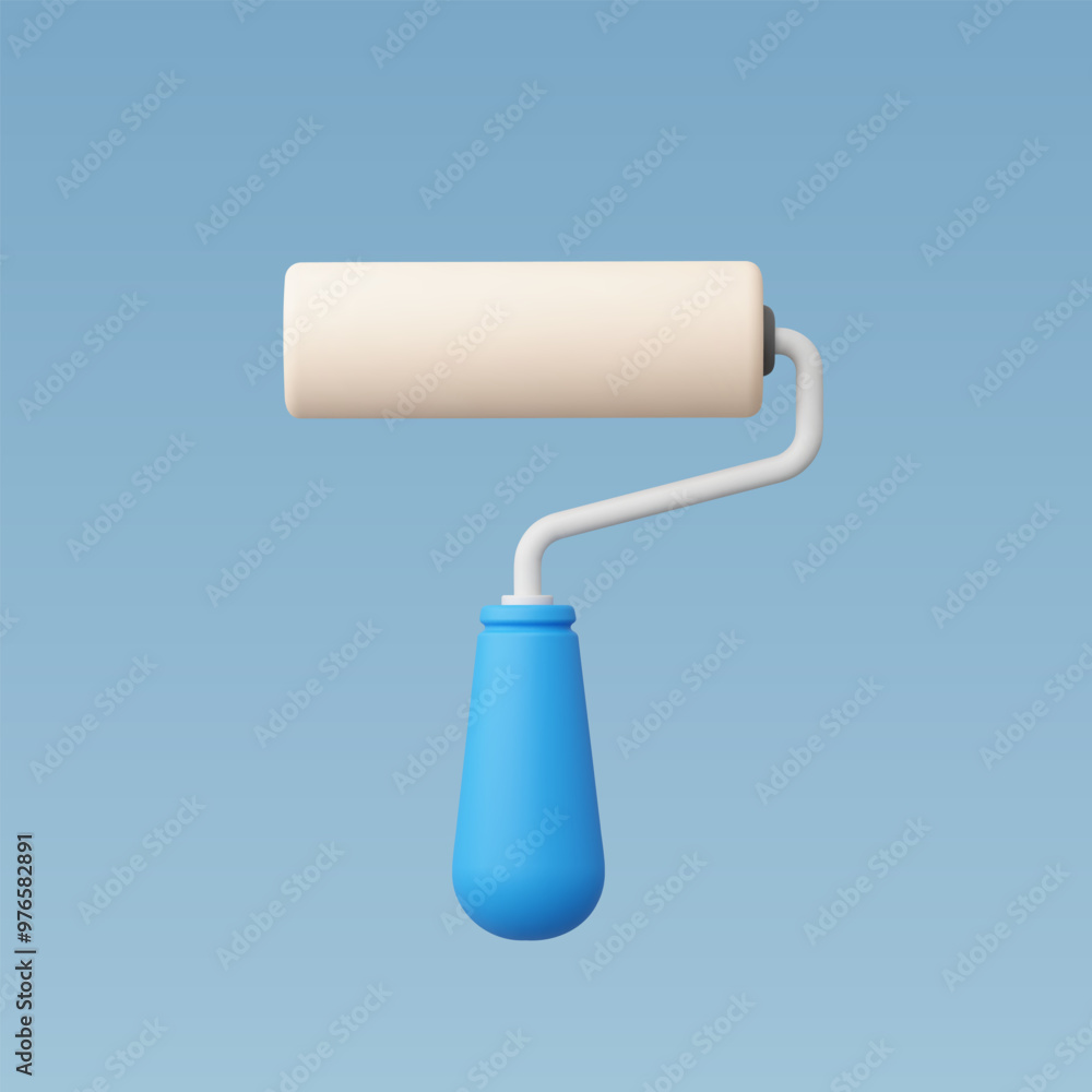 3d Realistic Paint roller vector illustration 3d Realistic Paint roller vector illustration