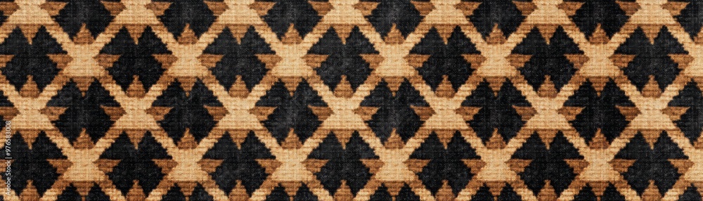 Abstract Geometric Pattern Black Brown Beige Seamless Repeat Texture Fabric Design Abstract Geometric Pattern Black Brown Beige Seamless Repeat Texture Fabric Design