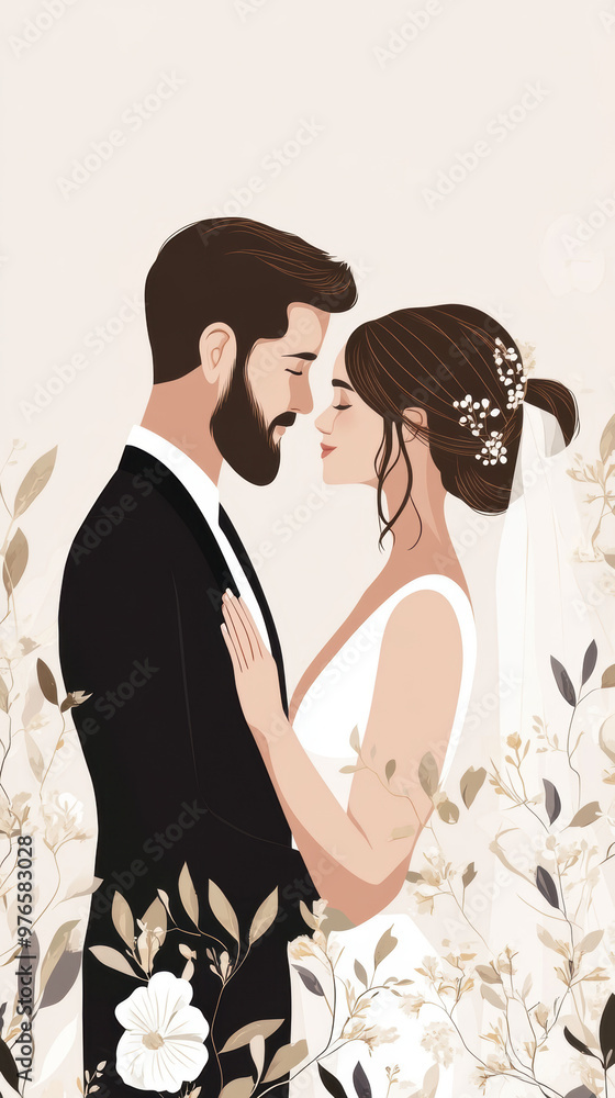 Wedding Couple Embrace. Wedding Couple Embrace.