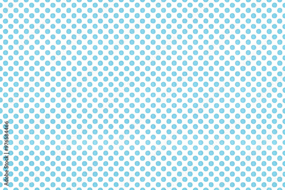Azure Polka Paradise: A serene expanse of sky-blue dots on a pristine white canvas. Azure Polka Paradise: A serene expanse of sky-blue dots on a pristine white canvas.