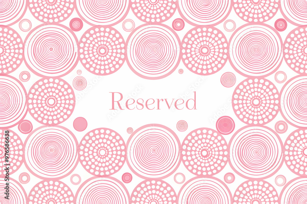 Reserved Table Pink Circles Reserved Table Pink Circles