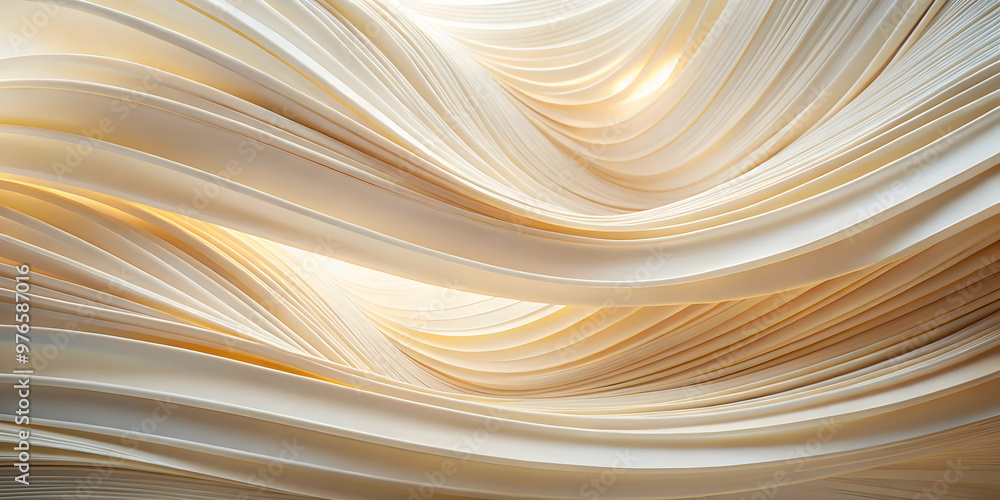Abstract Swirling Light: A mesmerizing, abstract background featuring smooth, undulating white and golden curves illuminated by a warm glow. The dynamic and flowing lines evoke a sense of movement, gr Abstract Swirling Light: A mesmerizing, abstract background featuring smooth, undulating white and golden curves illuminated by a warm glow. The dynamic and flowing lines evoke a sense of movement, gr