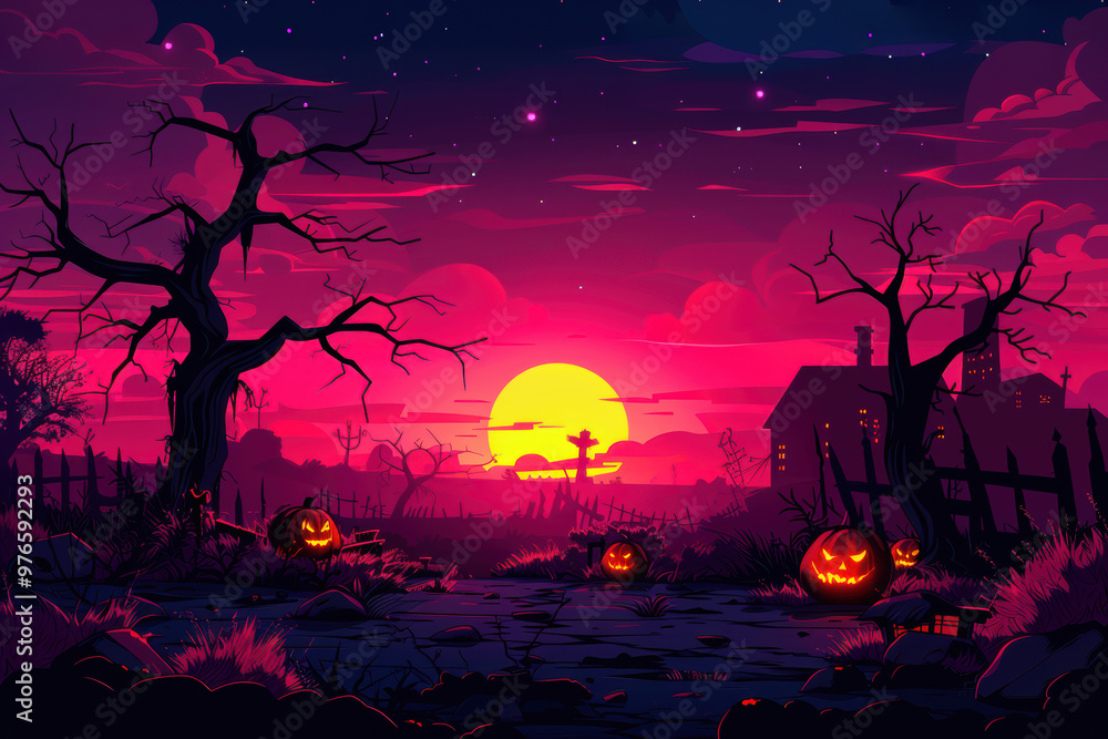 Spooky Pumpkin Halloween Background Spooky Pumpkin Halloween Background