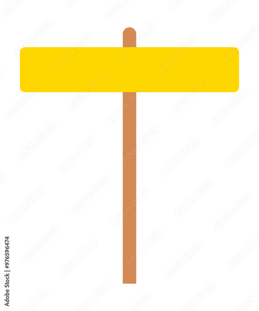 Vector Blank Sign on Post Vector Blank Sign on Post